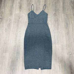 H&M stretchy grey bustier dress